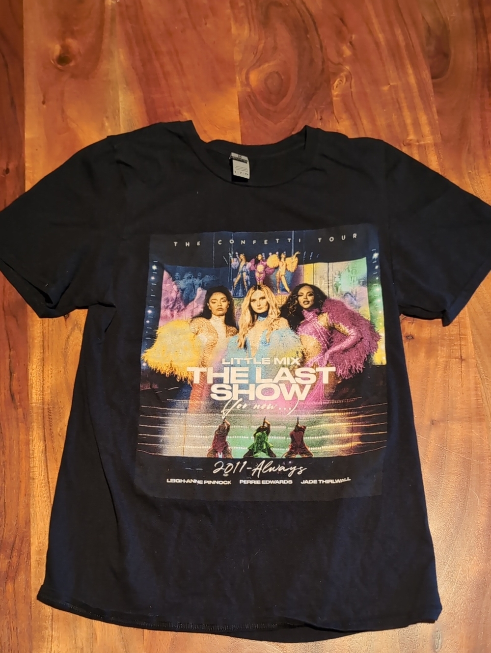 Gildan Black Little Mix "The Last Show" Short Sleeve Tee with Multicolor Graphic